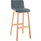 Barhocker Hoover Stoff Natura - blau