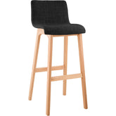 Barhocker Hoover Stoff Natura - dunkelgrau