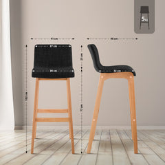 Barhocker Hoover Stoff Natura - dunkelgrau