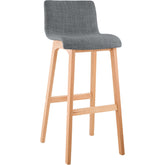 Barhocker Hoover Stoff Natura - hellgrau