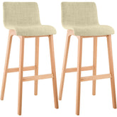 2er Set Barhocker Hoover Stoff Natura - creme