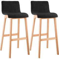 2er Set Barhocker Hoover Stoff Natura - dunkelgrau