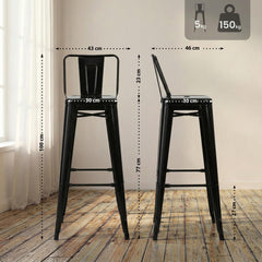Barhocker Mason - schwarz - InfinityMarket