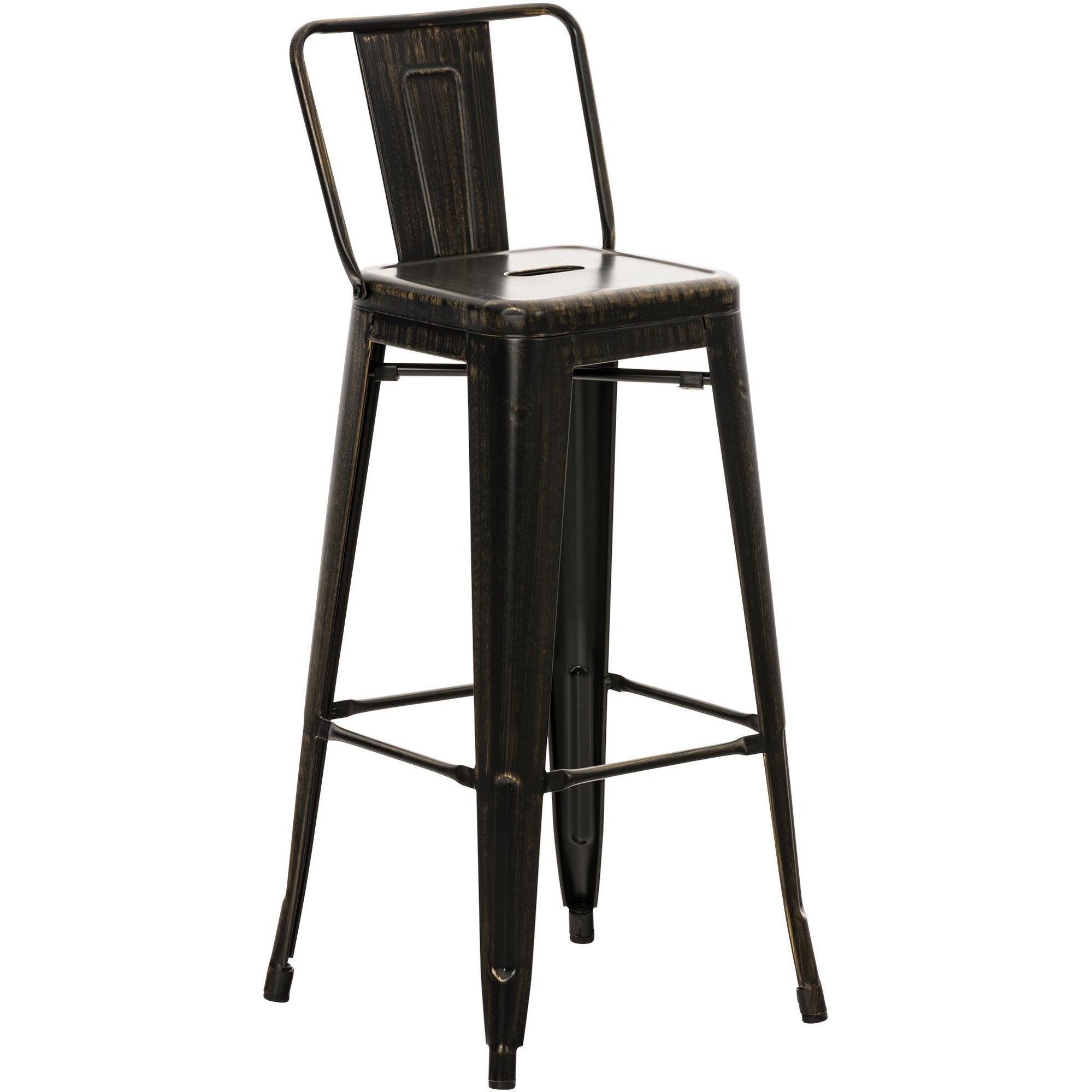 Barhocker Mason antik - schwarz-gold - InfinityMarket