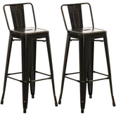 2er Set Barhocker Mason - schwarz-gold