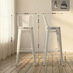2er Set Barhocker Mason - weiß