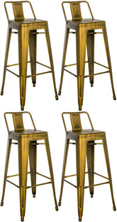 4er Set Barhocker Mason - gold