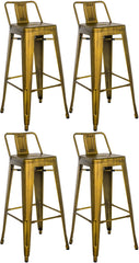 4er Set Barhocker Mason - gold