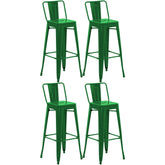 4er Set Barhocker Mason - grün