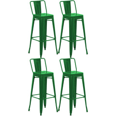 4er Set Barhocker Mason - grün