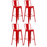 4er Set Barhocker Mason - rot