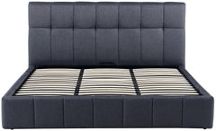 Bett Ladia Stoff 180x200 cm - dunkelgrau