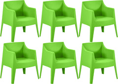 6er Set Stühle Bartal - grün