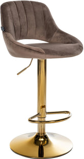 Barhocker Milet Samt gold - braun