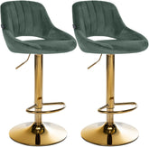 2er Set Barhocker Milet Samt G - gr�n