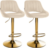 2er Set Barhocker Milet Kunstleder G - creme