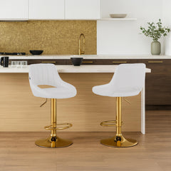 2er Set Barhocker Milet Kunstleder G - wei�