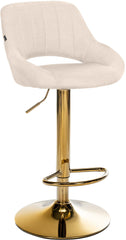 Barhocker Milet Stoff gold - creme