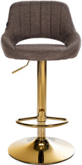 Barhocker Milet Stoff gold - braun