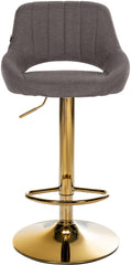 2er Set Barhocker Milet Stoff G - dunkelgrau