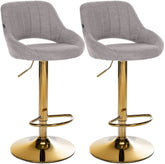 2er Set Barhocker Milet Stoff G - grau