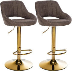 2er Set Barhocker Milet Stoff G - braun