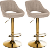 2er Set Barhocker Milet Stoff G - taupe