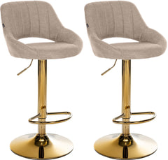 2er Set Barhocker Milet Stoff G - taupe