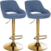 2er Set Barhocker Milet Stoff G - blau