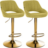 2er Set Barhocker Milet Stoff G - gr�n
