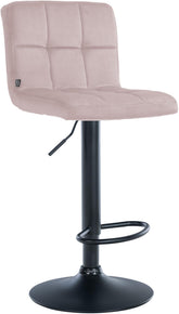 Barhocker Peru Samt schwarz - rosa