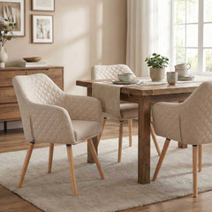 Esszimmerstuhl Gent Stoff natura - creme
