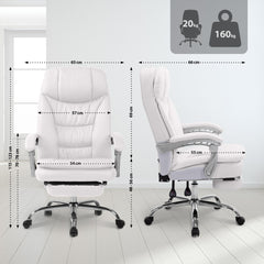 XL Bürostuhl Troy - weiß