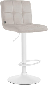 Barhocker Peru Samt wei� - creme