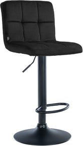 Barhocker Peru Samt schwarz - schwarz