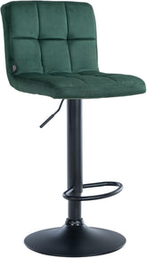 Barhocker Peru Samt schwarz - gr�n
