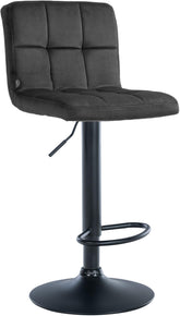 Barhocker Peru Samt schwarz - dunkelgrau
