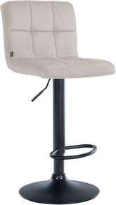 Barhocker Peru Samt schwarz - creme
