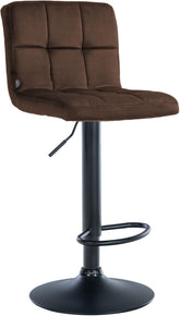 Barhocker Peru Samt schwarz - braun