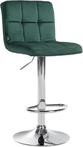 Barhocker Peru Samt chrom - gr�n