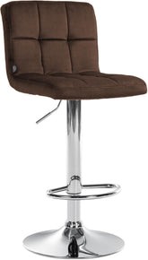 Barhocker Peru Samt chrom - braun