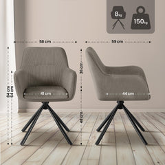 Stuhl Tipton Cord - taupe