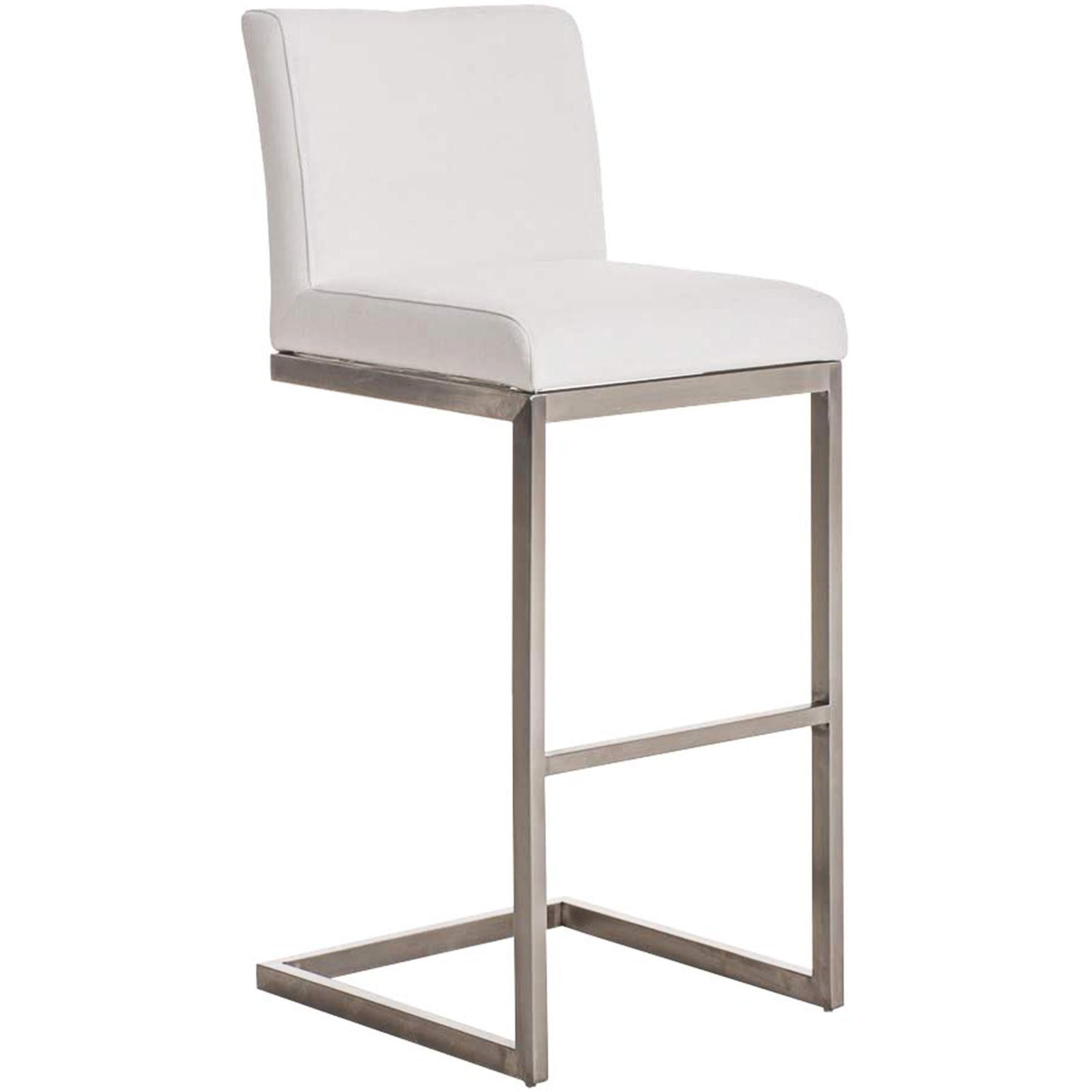 Barhocker Paros Stoff - weiß - InfinityMarket