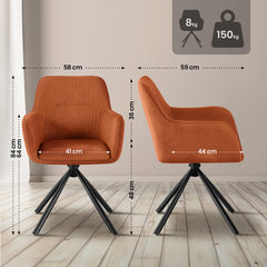 Stuhl Tipton Cord - orange