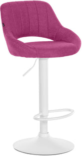 Barhocker Milet Stoff wei� - lila