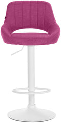 Barhocker Milet Stoff wei� - lila