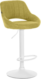 Barhocker Milet Stoff wei� - gr�n