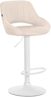 Barhocker Milet Stoff wei� - creme