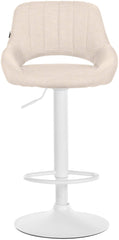 Barhocker Milet Stoff wei� - creme