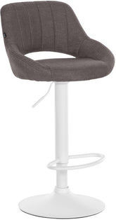 Barhocker Milet Stoff wei� - dunkelgrau
